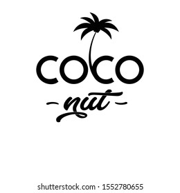 Logo Design Concept with Coconut Tree  Illustration