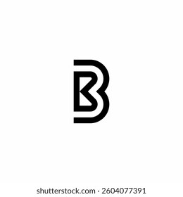 Logo design concept with a combination of number three and letter B that is simple, modern and unique. This symbol is suitable for businesses in technology, entertainment and media.