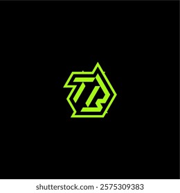 logo design concept cool and dynamic monogram TB esport gaming initial letter