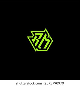 logo design concept cool and dynamic monogram RM esport gaming initial letter