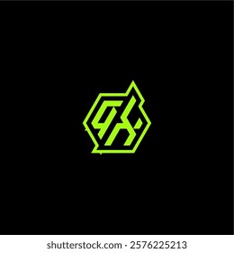 logo design concept cool and dynamic monogram QX esport gaming initial letter