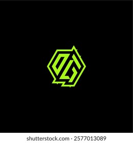logo design concept cool and dynamic monogram OG esport gaming initial letter