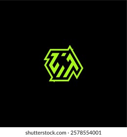 logo design concept cool and dynamic monogram LT esport gaming initial letter
