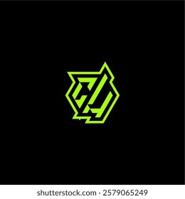 logo design concept cool and dynamic monogram CU esport gaming initial letter