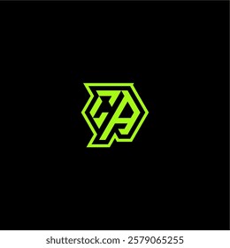 logo design concept cool and dynamic monogram CA esport gaming initial letter