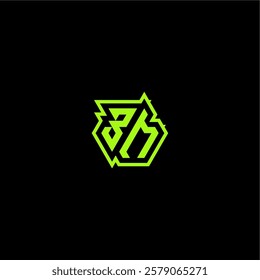 logo design concept cool and dynamic monogram BM esport gaming initial letter