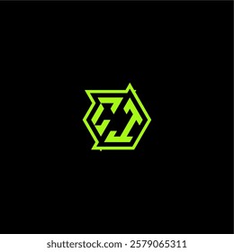 logo design concept cool and dynamic monogram CI esport gaming initial letter