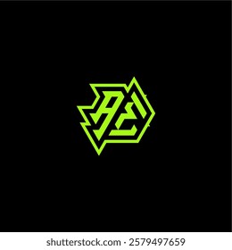 logo design concept cool and dynamic monogram AE esport gaming initial letter