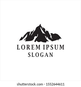 logo design the concept of creative rocky mountain