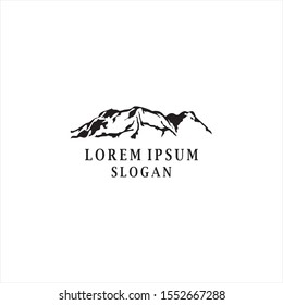 logo design the concept of creative rocky mountain