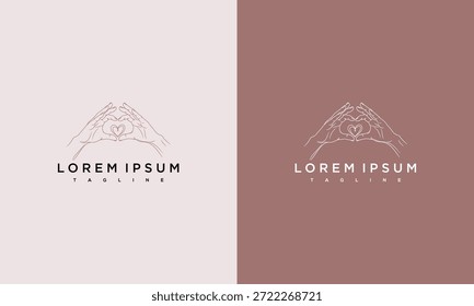 Um conceito de design de logotipo com formas geométricas e elementos abstratos em planos de fundo contrastantes