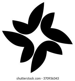 logo design concept flower sign vector isolated
