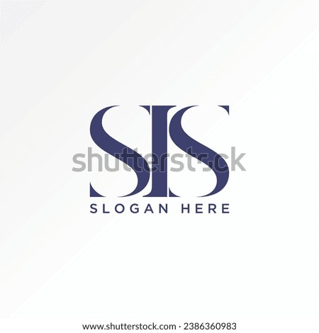 Logo design concept graphic creative abstract premium vector sign stock unique letter initial SIS serif font on cutting Related to monogram typography Stock photo © 