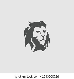 LOGO DESIGN CONCEPT OF HEAD OF LION