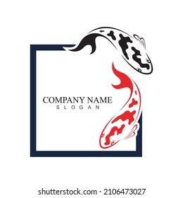 logo design concept of koi fish