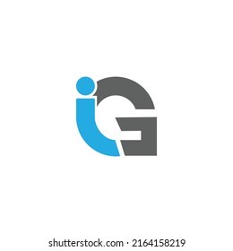 Diseño de logotipo con el concepto de letra ig
