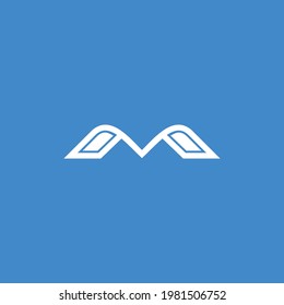 diseño de logotipo con el concepto de letra m