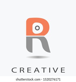 logo design with the concept of the letter R
