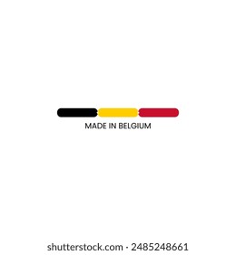 Logo design concept Made in Belgium template Vector Image.