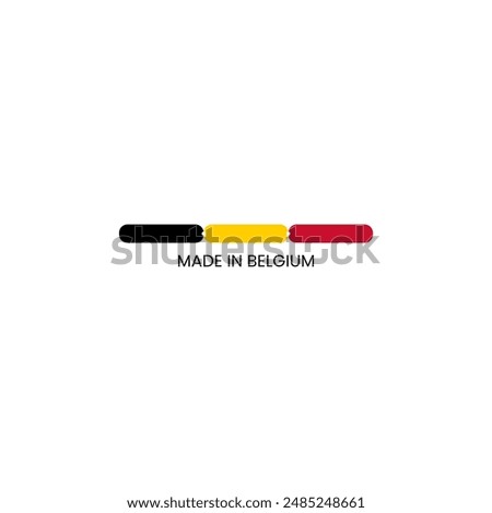 Logo design concept Made in Belgium template Vector Image.