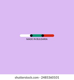 Concepto de diseño de logotipo Hecho en Imagen de Vector de Plantilla de Bulgaria.