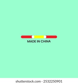 Logo design concept Made in China template Vector Image.