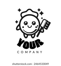 logo design concept for online cleaning services