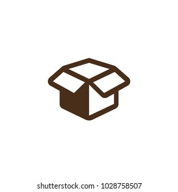 Logo Design Concept For Open Box Delivery Packaging