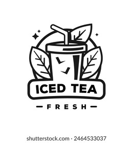 logo design concept for an outlet selling fresh iced tea drinks