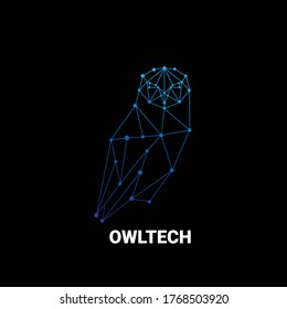 concepto de diseño de logotipo tecnología owl para logotipos de empresas de tecnología y equipos informáticos