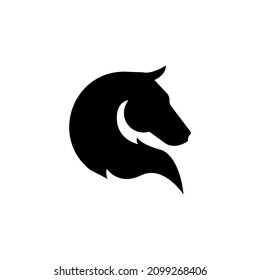 Logo design concept pf head horse