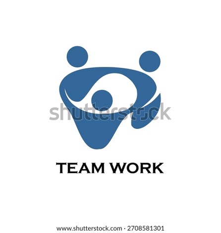Logo design concept related to unity or community stock illustration