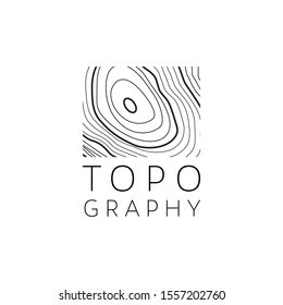 Logo Design Concept With Topography Map Icon