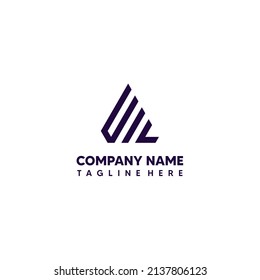 Logo design concept triangle strip modern for logo company or symbol