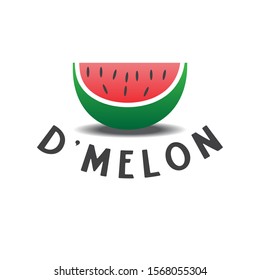 Logo design concept with water melon idea