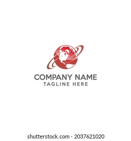 Logo Design Connection World Free Vector