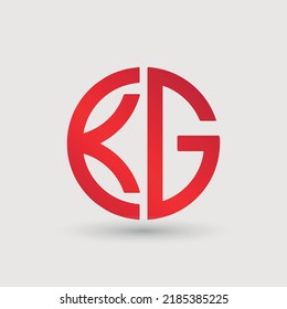 Logo Design Consisting of Letters K and G in a Circular Shape