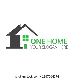 logo design construction of one home 