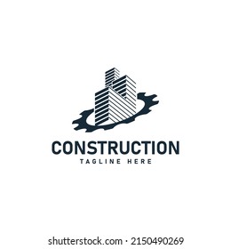 logo design for construction service and architecture