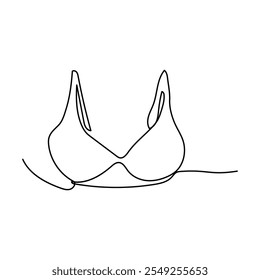 logo design continuous line breast lingere