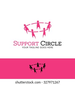 Logo Design For Counseling, Group Therapy, Or Nonprofit Organization. Circle Of People.