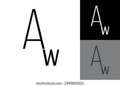Logo design created using the letters aw