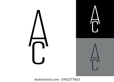 Logo design created using the letters ac