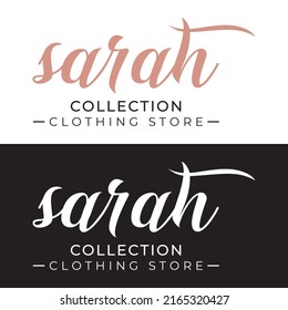 Logo Design Created For A Women's Clothing Brand.  Clothing Brand Logo. Clothing Brand Logo Template. Clothes. Typographic, Lettering. Store Logo
Template, Vector, Design, Black. Typography