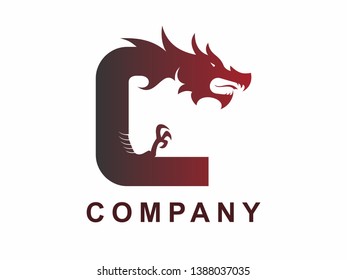 Logo Design Creative Abjad C Dragon Stock Vector (Royalty Free ...