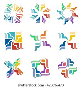 Logo Design Creative Abstract Stock Element Icons Collection Business 