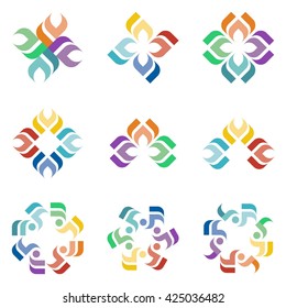 Logo Design Creative Abstract Stock Element Icons Collection Business 