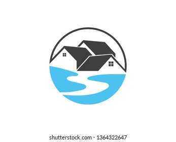 logo design creative beachand house