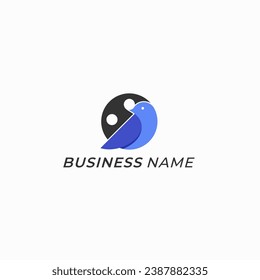 logo design creative bird and roll film