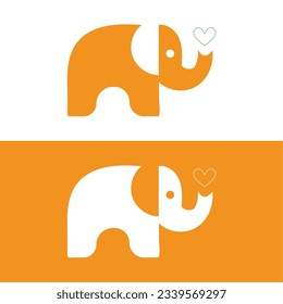 logo design creative elephant icon vector illustration inspiration,Vector drawn elephant icon.Elephant Flat logo,Red elephant symbol,Elephant logo design Premium Vector.